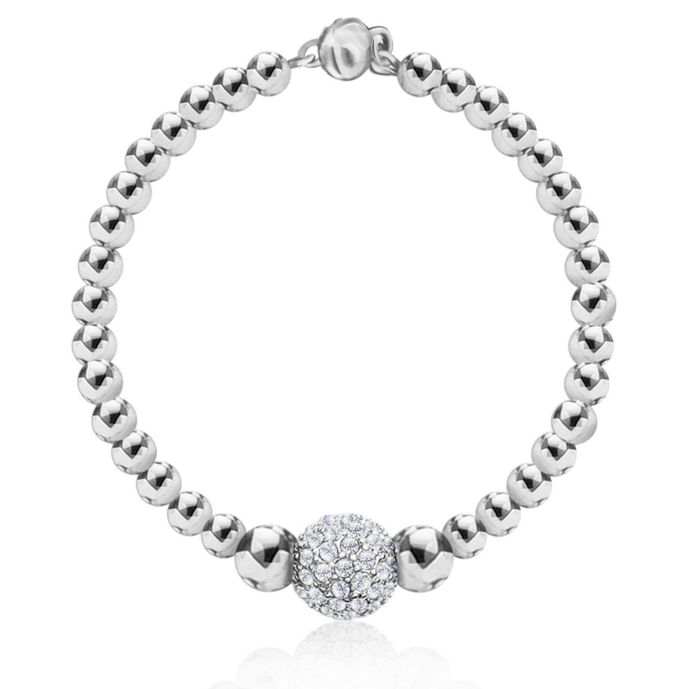 Swarovski Sterling Silver Beaded Bracelet